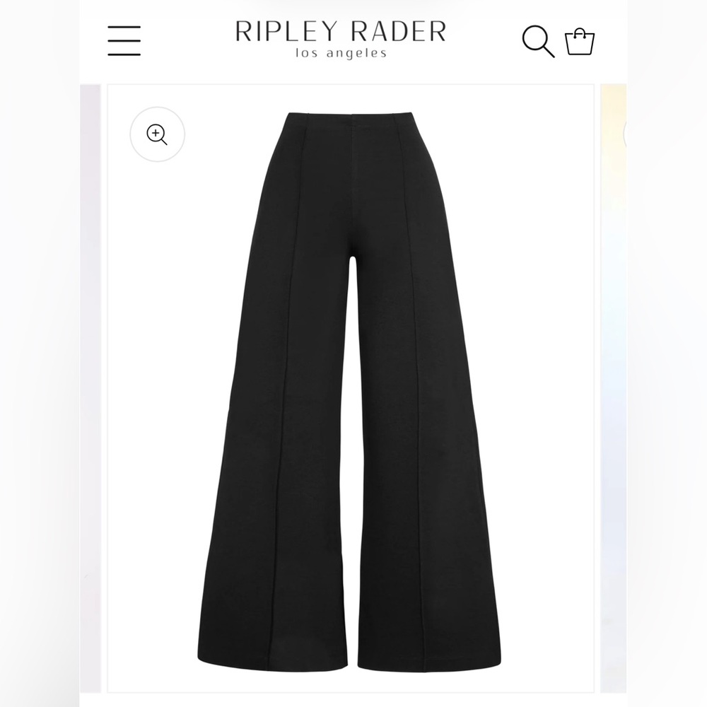 Ripley Rader Ponte Knit Wide Leg Black Pants Size: Small 4 6